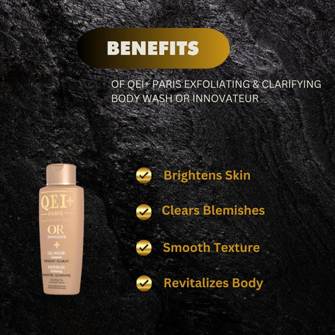 Qei+ Paris Exfoliating & Clarifying Body Wash OR Innovateur 33.81 Fl.oz Qei+ Paris Exfoliating & Clarifying Body Wash OR Innovateur 33.81 Fl.oz