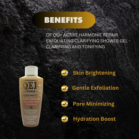 QEI+ Active Harmonie Repair Exfoliating Clarifying Shower Gel - Clarifying and tonifying 1000ml QEI+ Active Harmonie Repair Exfoliating Clarifying Shower Gel - Clarifying and tonifying 1000ml