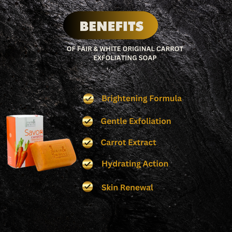 Fair & White Original Carrot Exfoliating Soap 7 oz Fair & White Original Carrot Exfoliating Soap 7 oz
