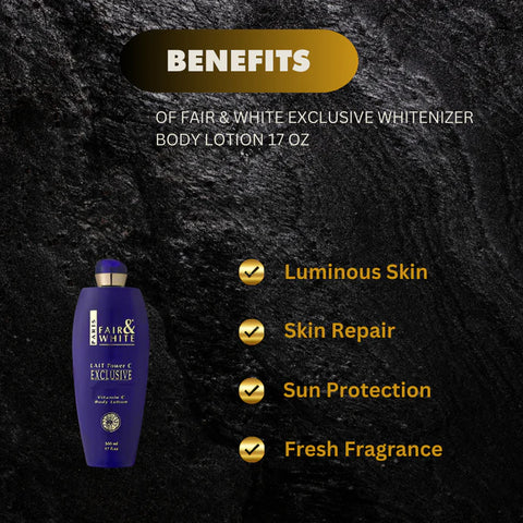 Fair & White Exclusive Whitenizer Body Lotion 17 oz
