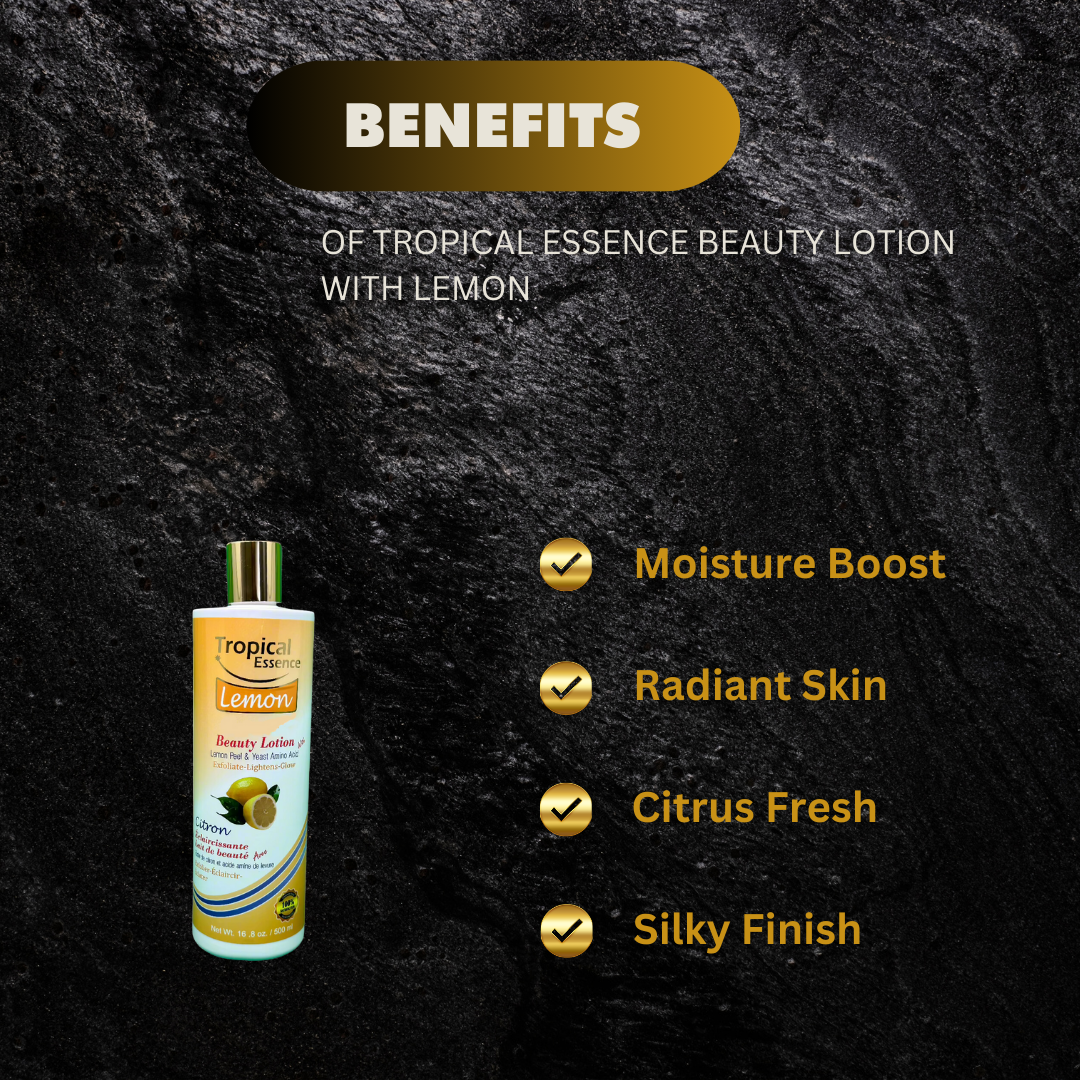 Tropical essence beauty lotion with lemon 16.8 oz