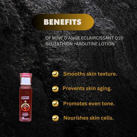 Mine D'ange Eclaircissant Q10 Glutathion +Aroutine Lotion 100ml