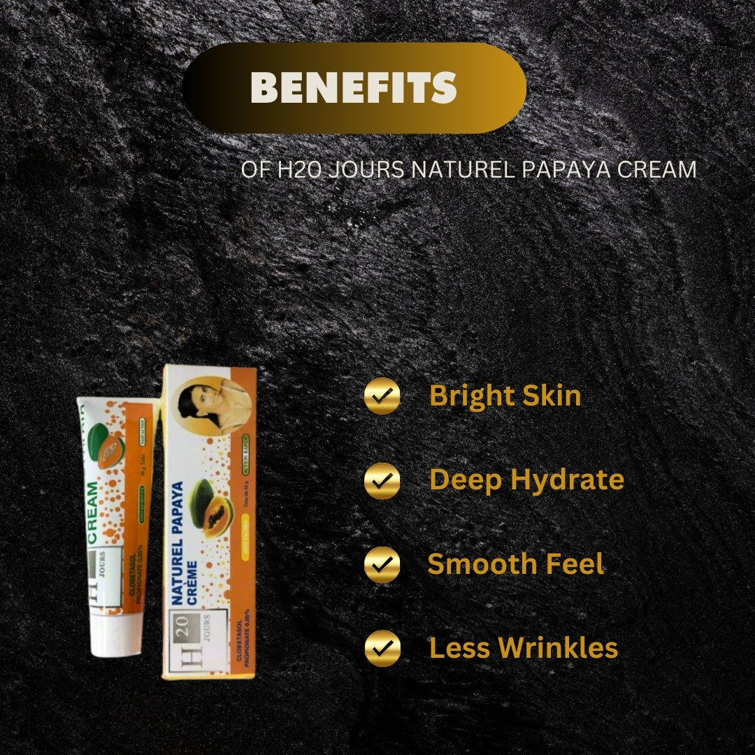 Pack Of 10 H20 Jours Naturel Papaya Cream 50g