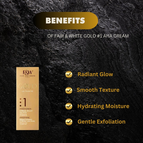 Fair & White Gold #1 AHA Cream 2.54 oz