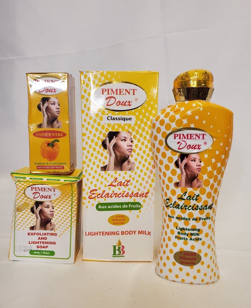 PIMENT DOUX BODY MILK LOTION WITH FRUIT ACIDS + SOAP + SERUM 3PIC SET