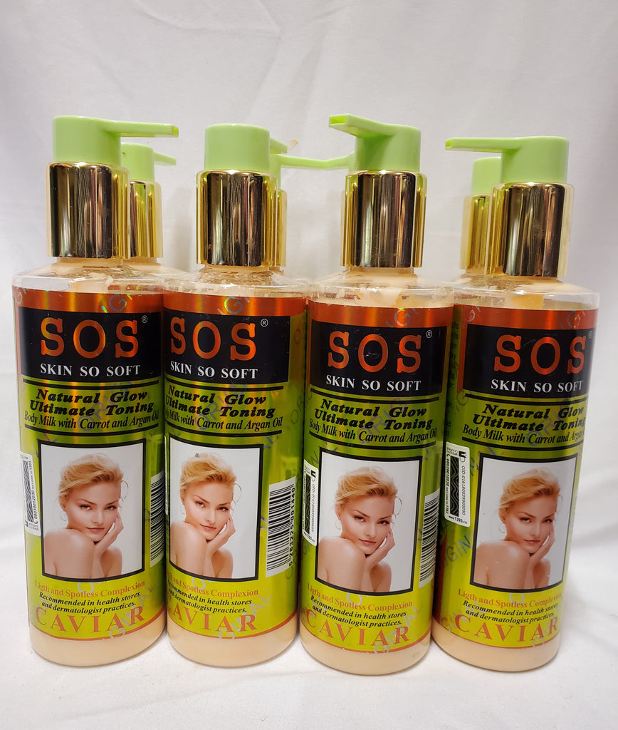 SOS SKIN SO SOFT NATURAL GLOW ULTIMATE TONING BODY MILK CARROT