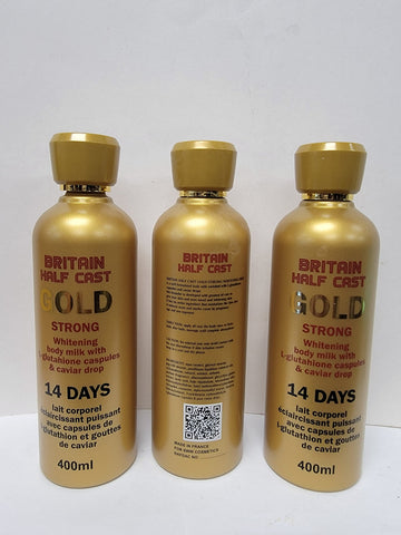 Britain Half Cast gold body lotion
