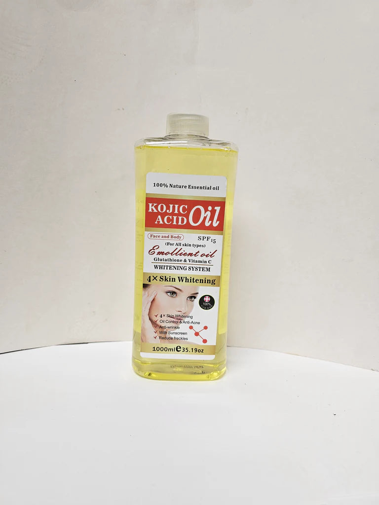 kojic oil 4x whitening glowing face and body oil 1000ml
