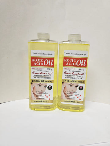 kojic oil 4x whitening glowing face and body oil 1000ml