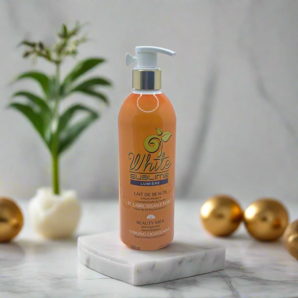 White Sublime Strong Body Lotion made with VITACLEAR PERFECT, Argan oil & Carrot oil Extract 500 ml