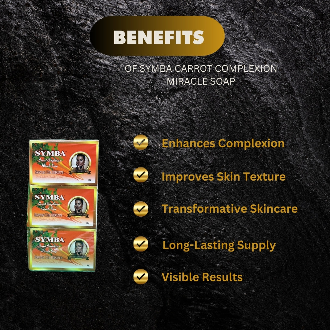 Symba Carrot Complexion Miracle Soap 80g (Pack of 6)