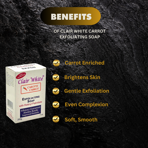Clair White Carrot Exfoliating Soap 7 oz