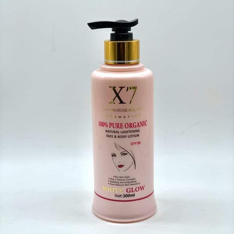 X7 PURE ORGANIC NATURAL LIGHTENING FACE & BODY LOTION