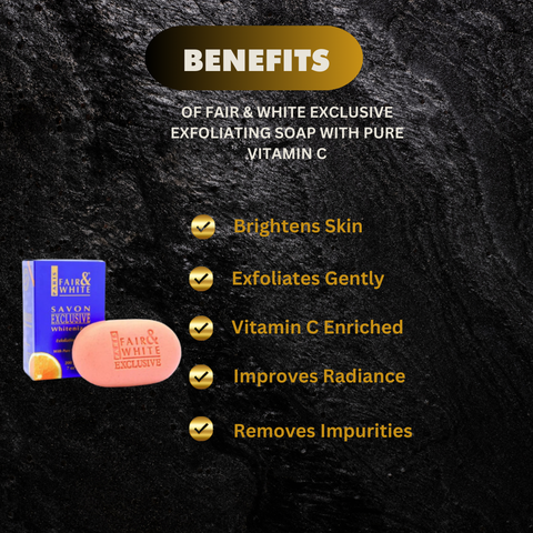 Fair & White Exclusive Exfoliating Soap with Pure Vitamin C 7 oz