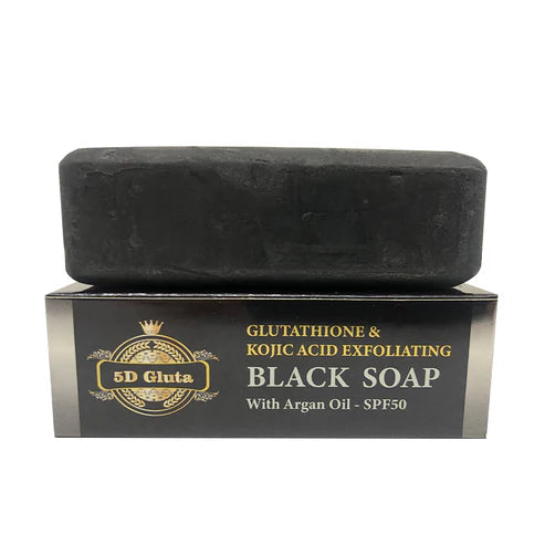 5D Gluta Exfoliating Black Soap