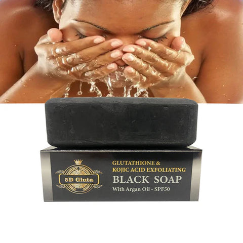 5D Gluta Exfoliating Black Soap