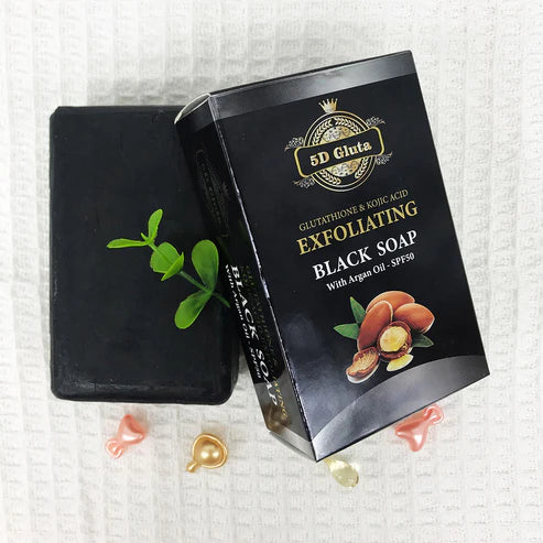 5D Gluta Exfoliating Black Soap