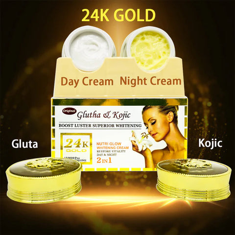 24K Gold Gluta Kojic Whitening Face Cream