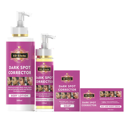 5D Gluta Dark Spot Corrector Skin Care Set Penetrate Deeply Into The Skin Remove Acne Age Sun Marks Freckles