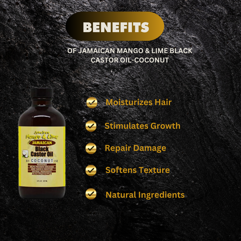 Jamaican Mango & Lime Black Castor Oil-Coconut 8 oz