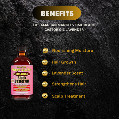 Jamaican Mango & Lime Black Castor Oil Lavender 4oz