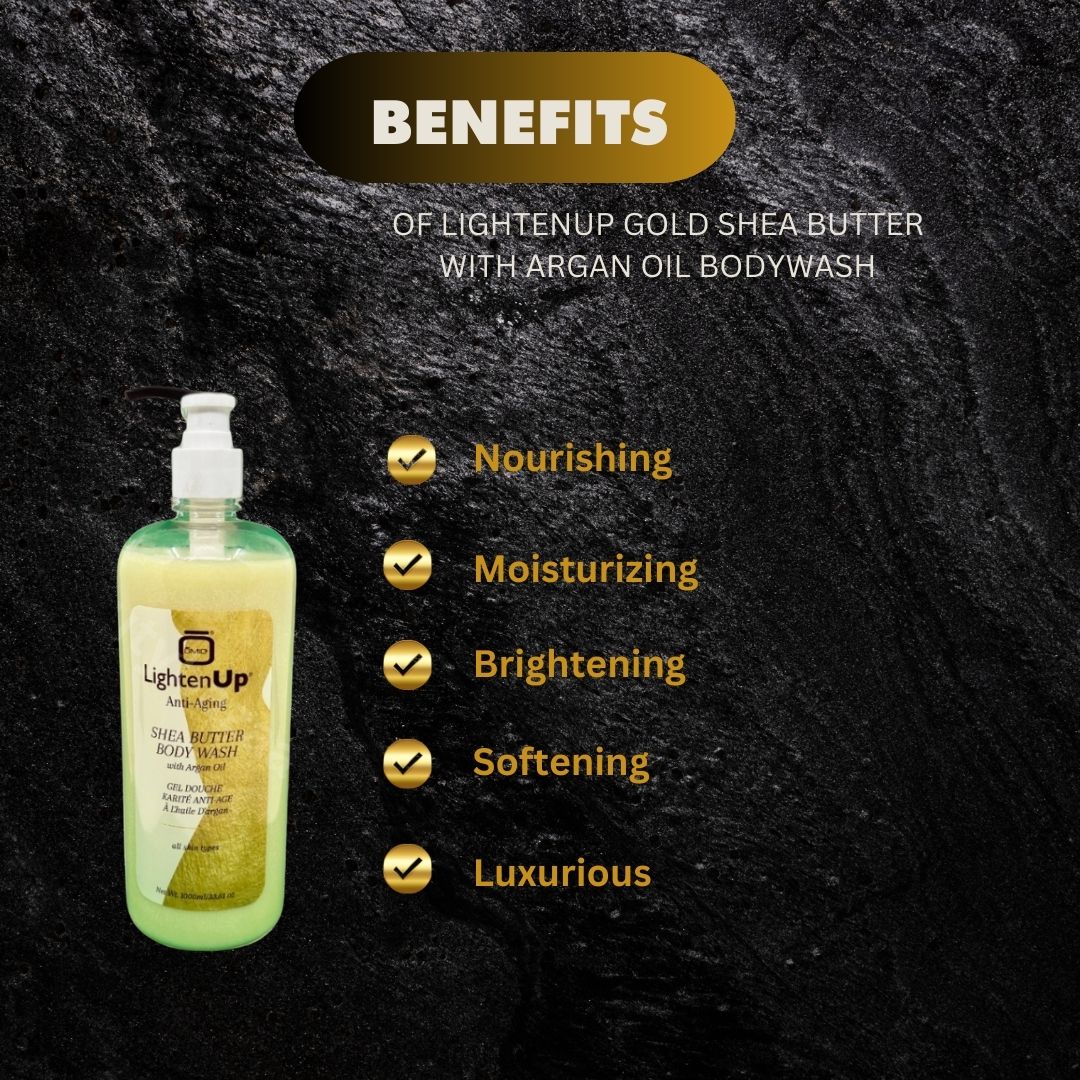 LightenUp Gold Shea Butter with Argan Bodywash 1 Lt