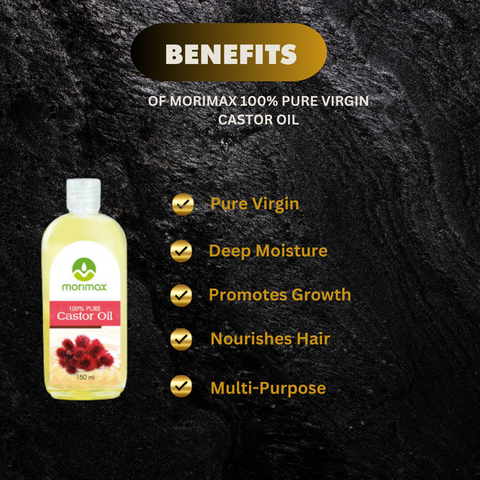 Morimax 100% Pure Virgin Castor Oil 150 ml