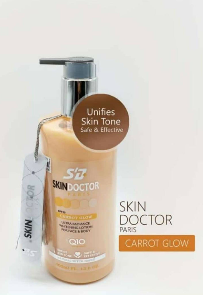 SKINDOCTOR PARIS CARROT GLOW ULTRA RADIANCE WHITENING FACE &BODY LOTION