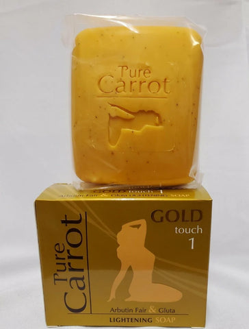 PURE CARROT GOLD ARBUTIN FAIR & GLUTA LIGHTENING BAR SOAP