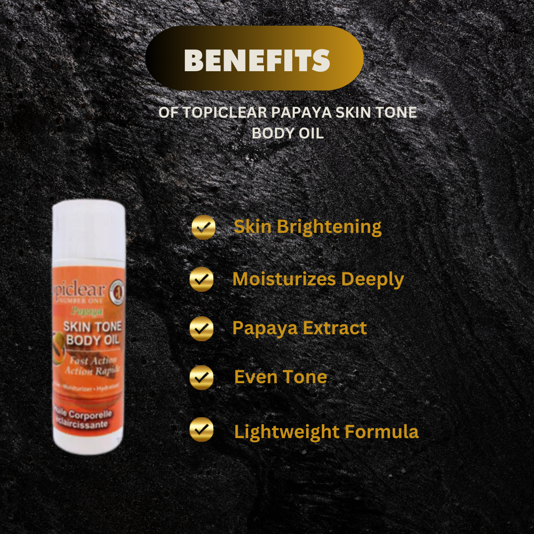 Topiclear Papaya Skin Tone Body Oil 6 oz