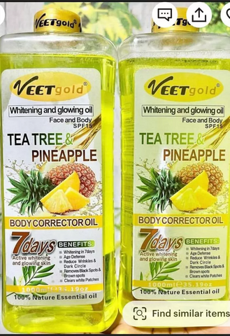 Veetgold Tea tree & pineapple whitening and glowing oil 1000ML