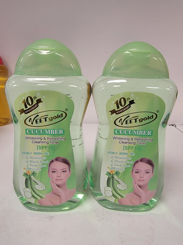 Veetgold cucumber whitening & refreshing cleaning toner spf15