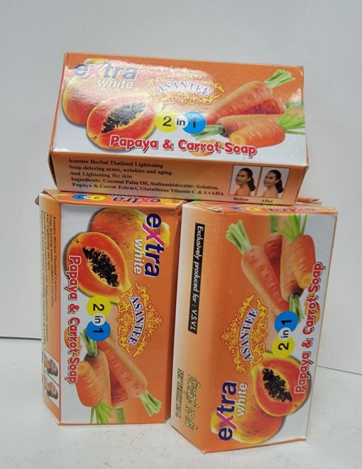 ASANTEE EXTRA WHITE 2 IN 1 PAPAYA & CARROT